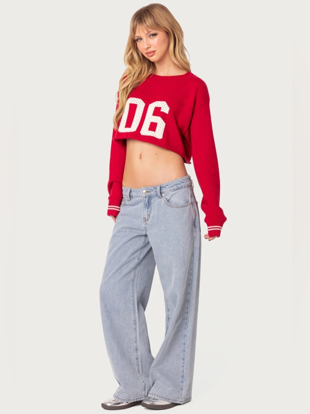 Petite Raelynn Washed Low Rise Baggy Jeans
